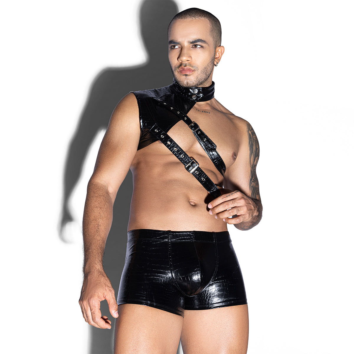 Gentsuit - 2 Pcs Adjustable PU Leather Belt Male Sexy Costume – Image 2