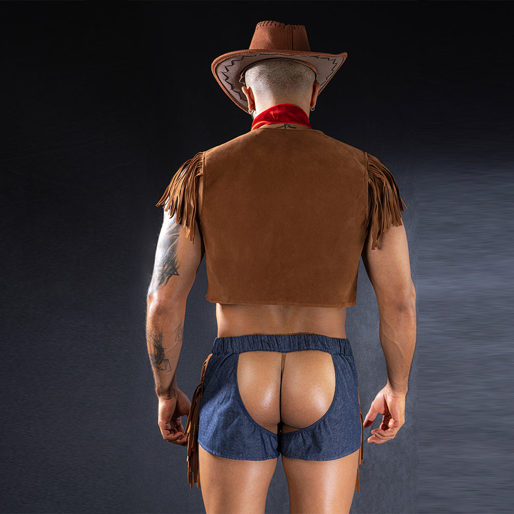 Gentsuit - 4 Pcs Cowboy Hollow Underwear Costume Set – Image 5