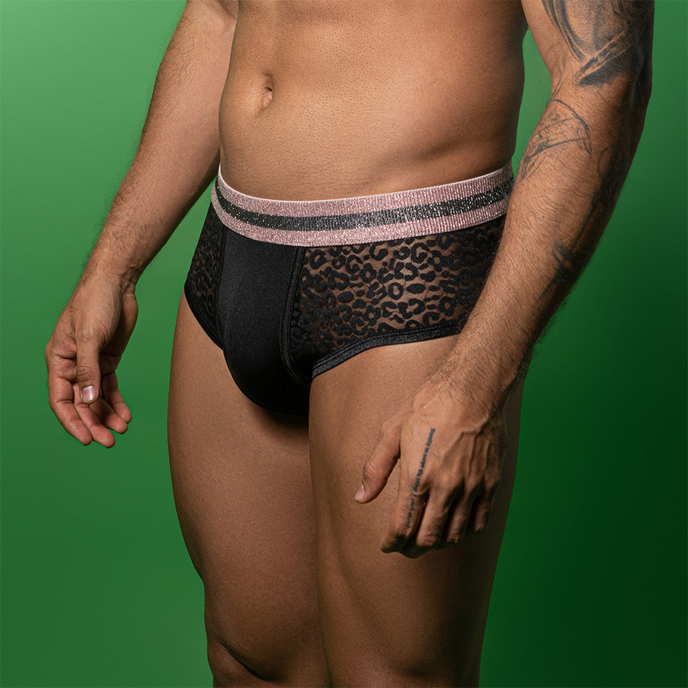 Skivvies - Semi-transparent Sexy Leopard Patches Male Underwear – Image 2
